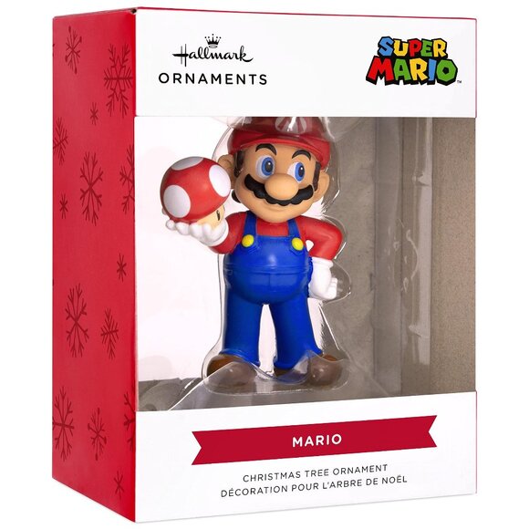 New! Super Mario Bros. Mushroom Hallmark Christmas Ornament 2022 Nintendo Games - Picture 1 of 4